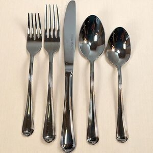 JA Henckels ALCEA  18/10 Stainless Flatware 5 Pc Place Setting Glossy Excellent